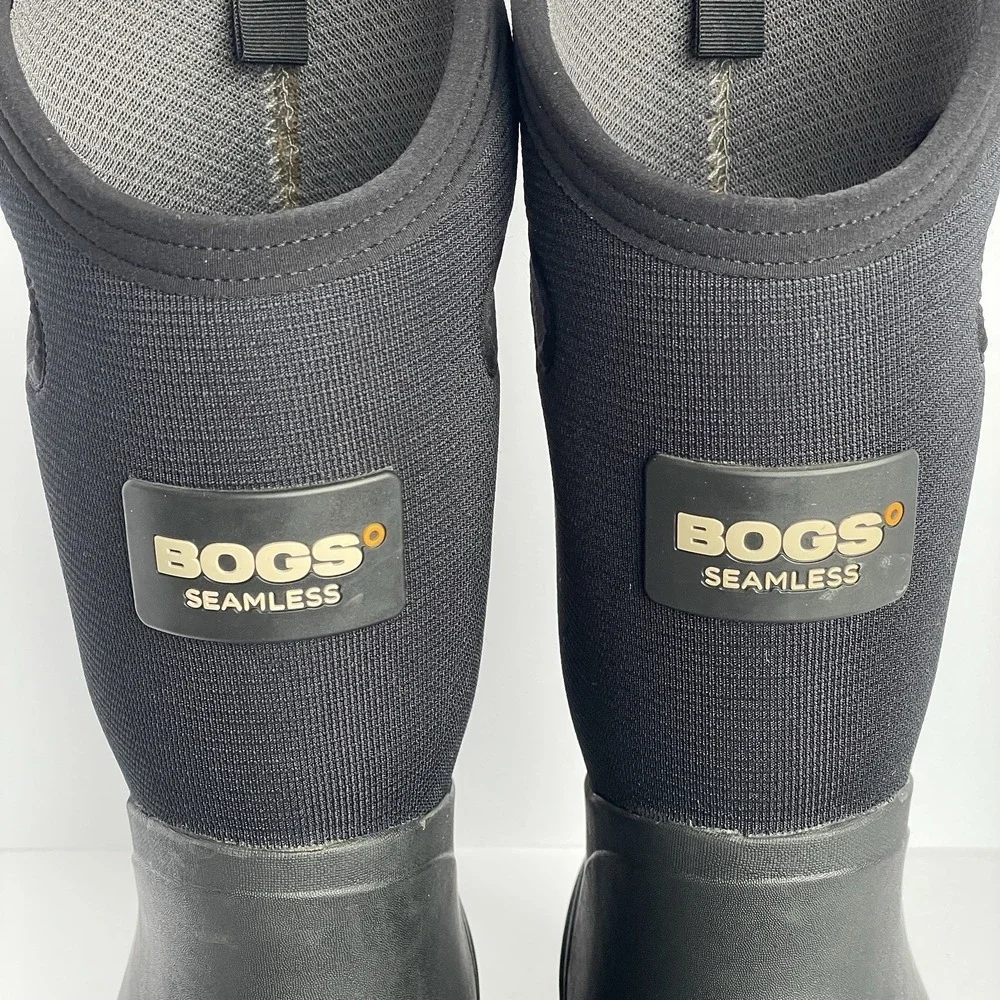 Bogs Bozeman Tall Black Seamless Boot‎ Mens 8 Insulated Waterproof Outdoor Work